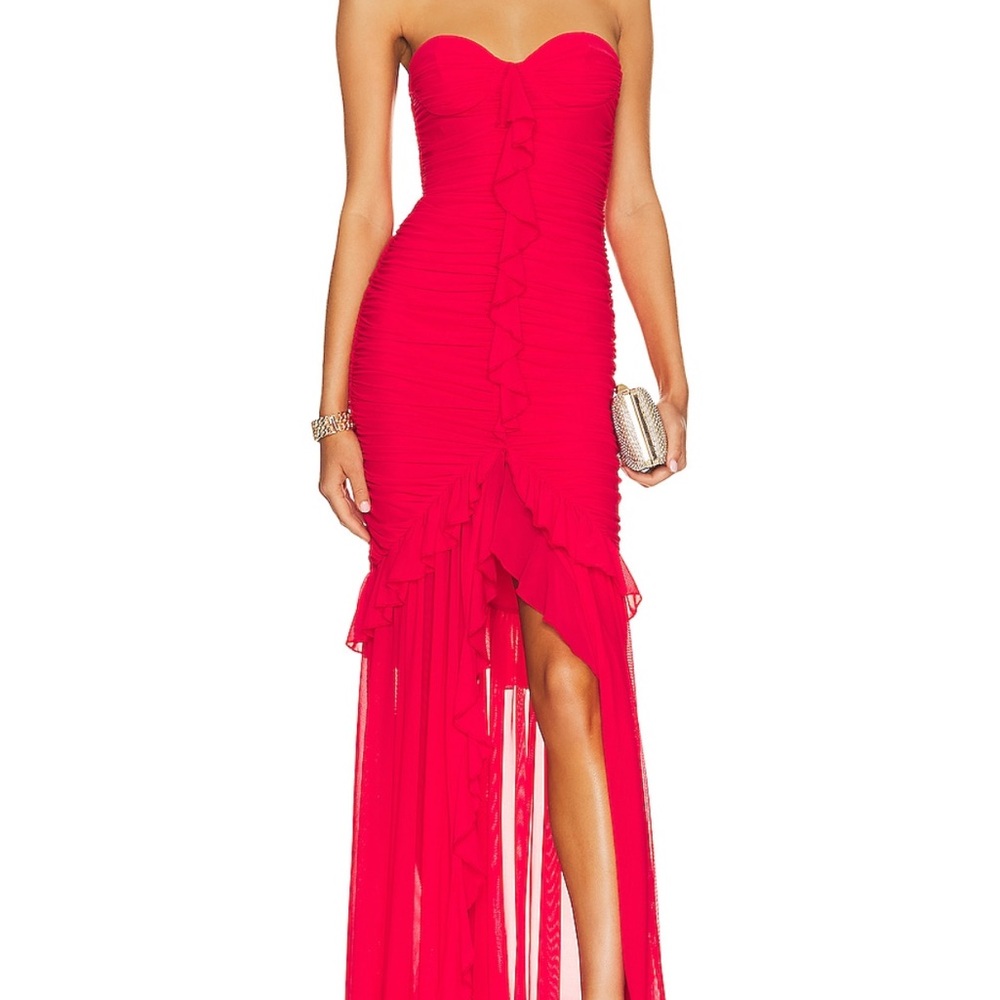 MAJORELLE Giules Gown in Cherry Red